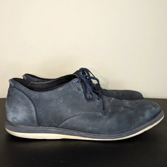 Clarks Other - Clark's Men's Blue Suede Leather Lace Up Oxford Shoes Size‎ 13